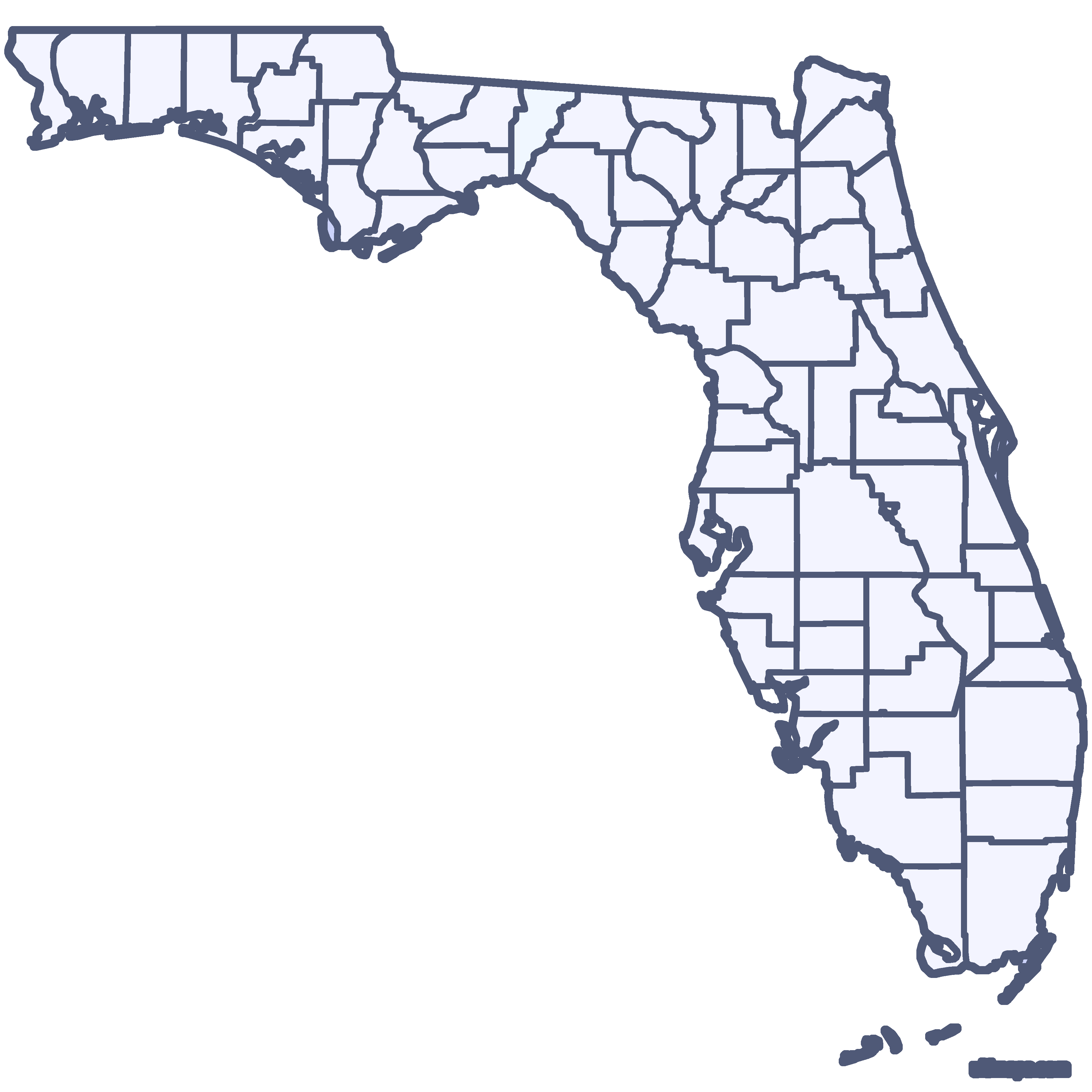 Florida service area map